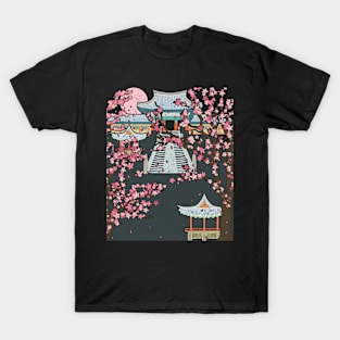 Japanese Sakura Tree Pink Flower Japan Cherry Blossom T-Shirt